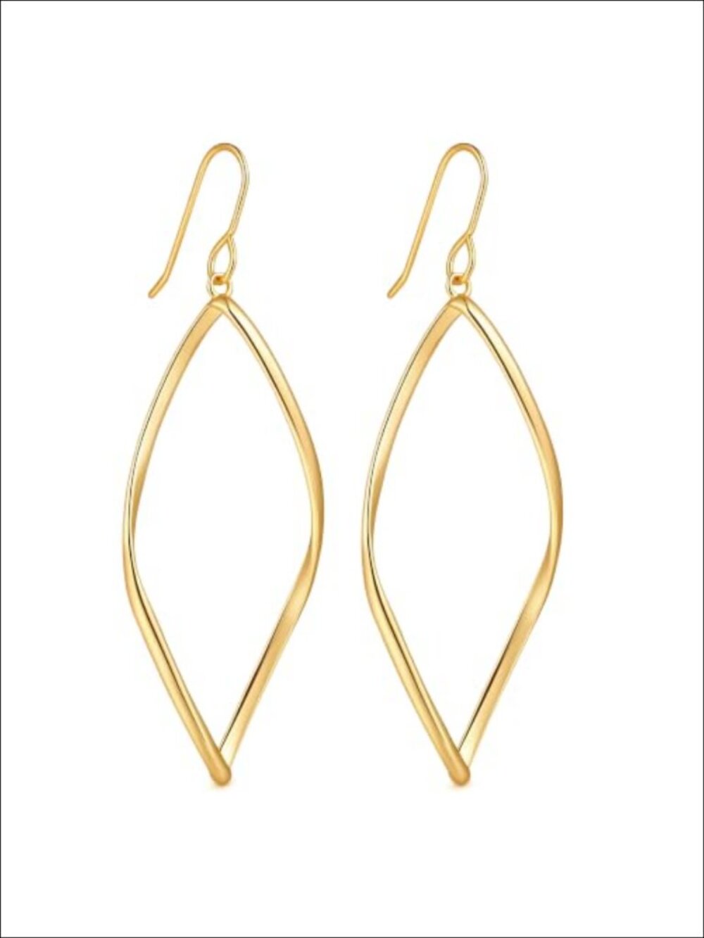 14K Gold Plated Hoop Earrings for Women Thin Dangle Geometric